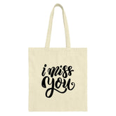 I Miss You Tote Bag, Sentimental Gift, Long Distance, Saying, Reusable Grocery Bag, Eco Friendly Bag, Gift Idea, Shoulder Bag, Shopper Bag - Tawshia